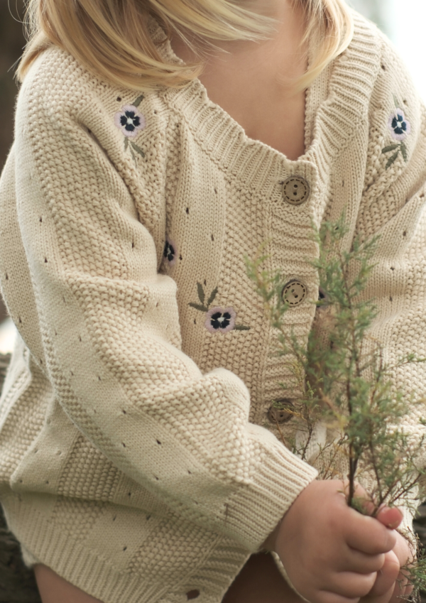 Cardigan + Body sin mangas para bebé, 100% algodón, ideal para pieles delicadas, color vainilla natural.