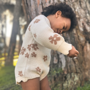 Body con mangas flores de canela